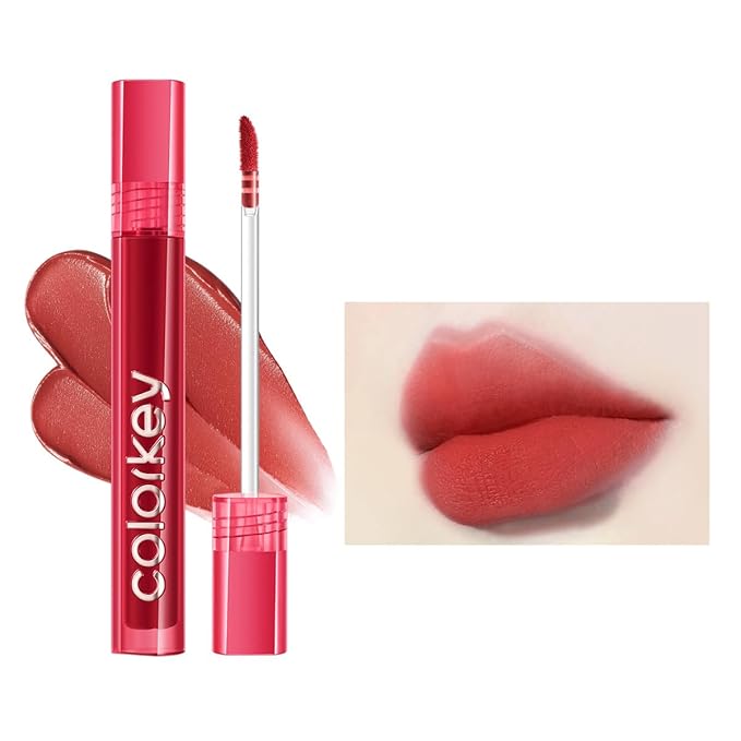 COLORKEY Airy Velvet Lip Tint, Matte Finishs, Longwear Rich Lip Colors, non-sticky, Creamy Soft Texture, Waterproof Lip Stain, Matte hydration, non-drying. Velvety finish (O611 Maple Ginger, 3g)
