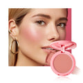 Peach Pink Powder Matte Blush with Mirror – Lightweight Smooth Blendable Baked Blush, Fade & Transfer-Resistant, Natural Matte Finish, Vegan & Cruelty Free, Perfect Makeup Gift for Women #01