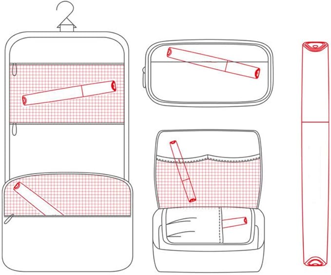 Portable Travel Toothbrush Case, Plastic Container Toothbrush Holder Brushes Box Breathable Design with Air Hole More Hygienic Toothbrush Tube for Home Daily Business Office (Red)