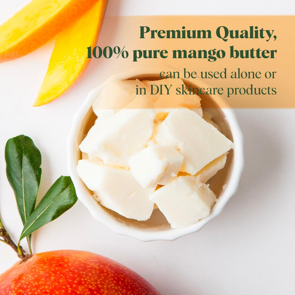 Unrefined Organic Mango Butter 2 lb (Each In 1lb Bags) Raw, Natural, Pure, Use Alone or in DIY Whipped Body Butters, Soap base, Lotions, Lip Balms, Hair Masks