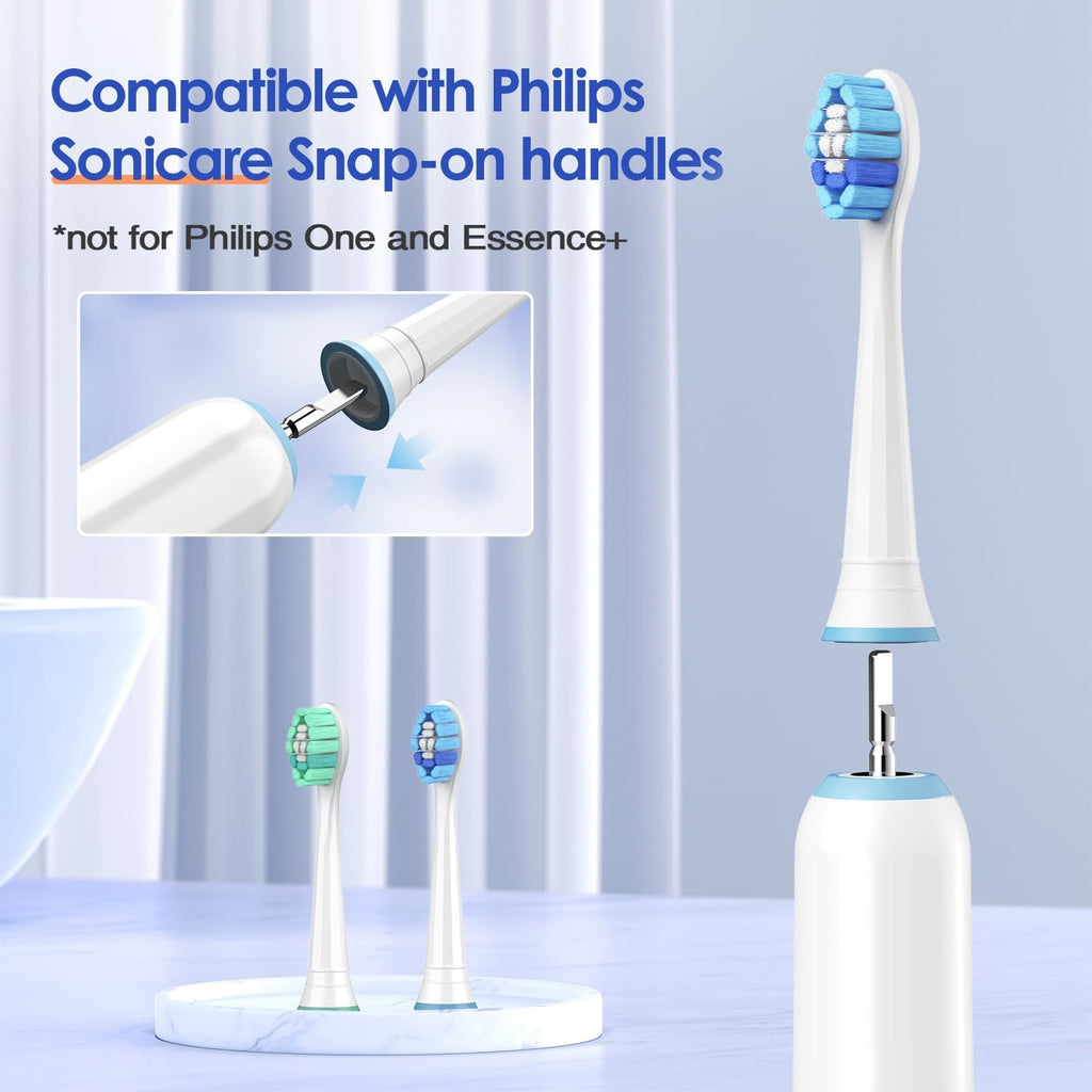 MRYUESG Replacement Toothbrush Heads Compatible with Philips Sonicare, 10 Pack, Electric Tooth-Brush Replacement Heads Compatible with Phillips,5 Green 5 Blue