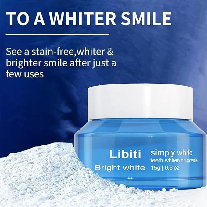 Teeth Whitening Powder Toothpaste-No Sensitivity-Removes Teeth Stains, Suitable for Tea Stains, Coffee Stains, Tobacco Stain Caused by Smoking