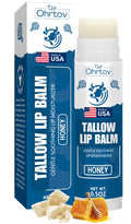 Beef Tallow Lip Balm – Natural Tallow Beeswax Chapstick – Hydrating Moisturizer Grass Fed Bison Tallow Balm Lip Care – Soothes Chapped, Dry Lips, Sensitive Skin – Long Lasting & Vitamin Rich USA-Made