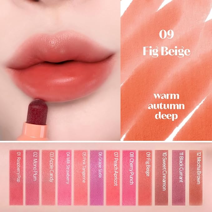 ETUDE Dear Darling Marker Tint #9 Fig Beige (5g) | Hydrating & Long Lasting Lip Stain | High Pigmented Lip Maker with Easy Drawing Tip | Korean Daily Lip Tint, Korean Makeup, Kbeauty