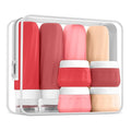 Travel Size Toiletries 8 Pack, TSA Approved 3oz/1oz Silicone Refillable Containers with Clear Travel Bag