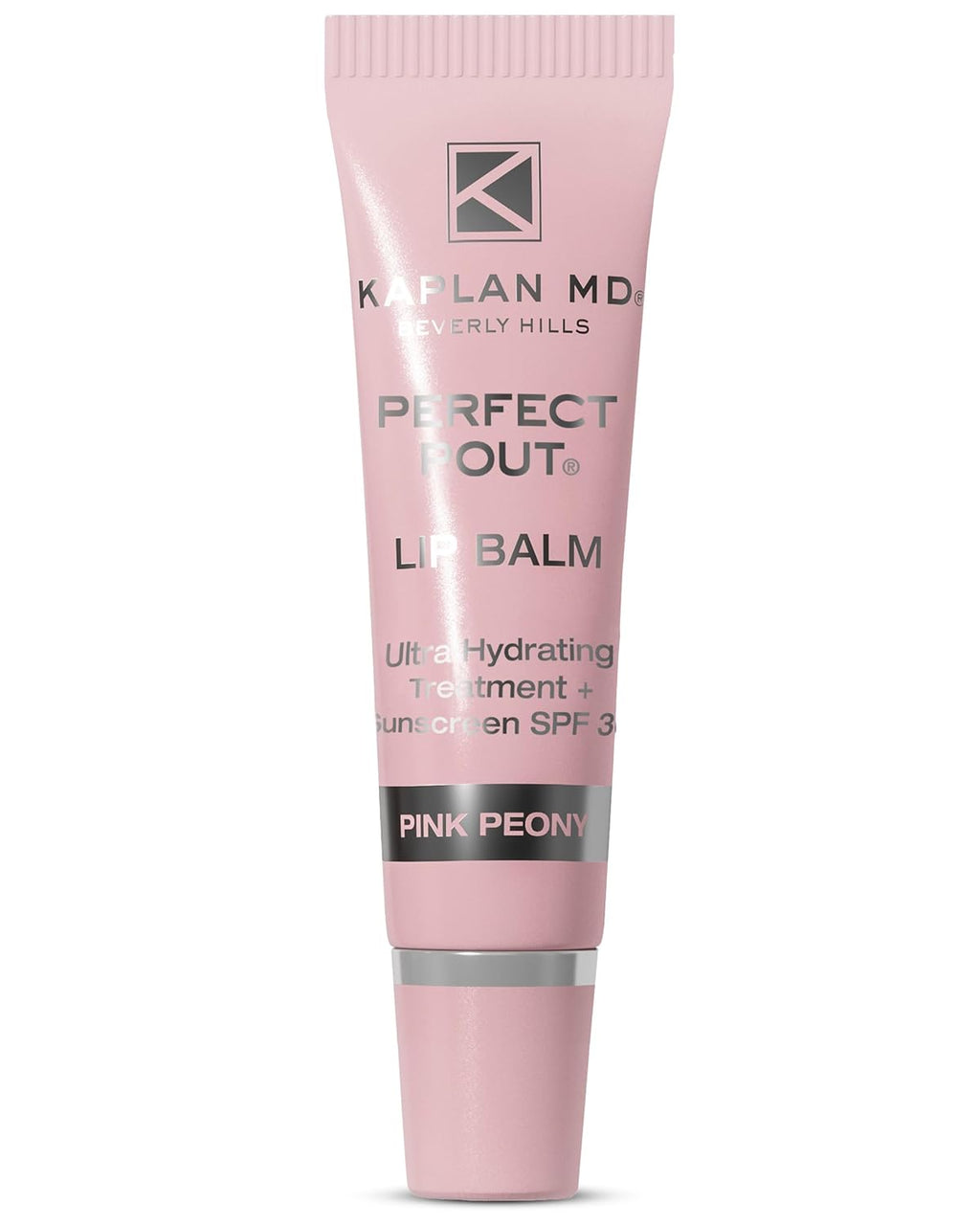 KAPLAN MD Perfect Pout SPF Lip Balm - Ultra Hydrating Lip Treatment for Dry, Chapped Lips - Sunscreen SPF 30 - Smooths Fine Lines - Glossy Finish - Non-Sticky Texture - Pink Peony