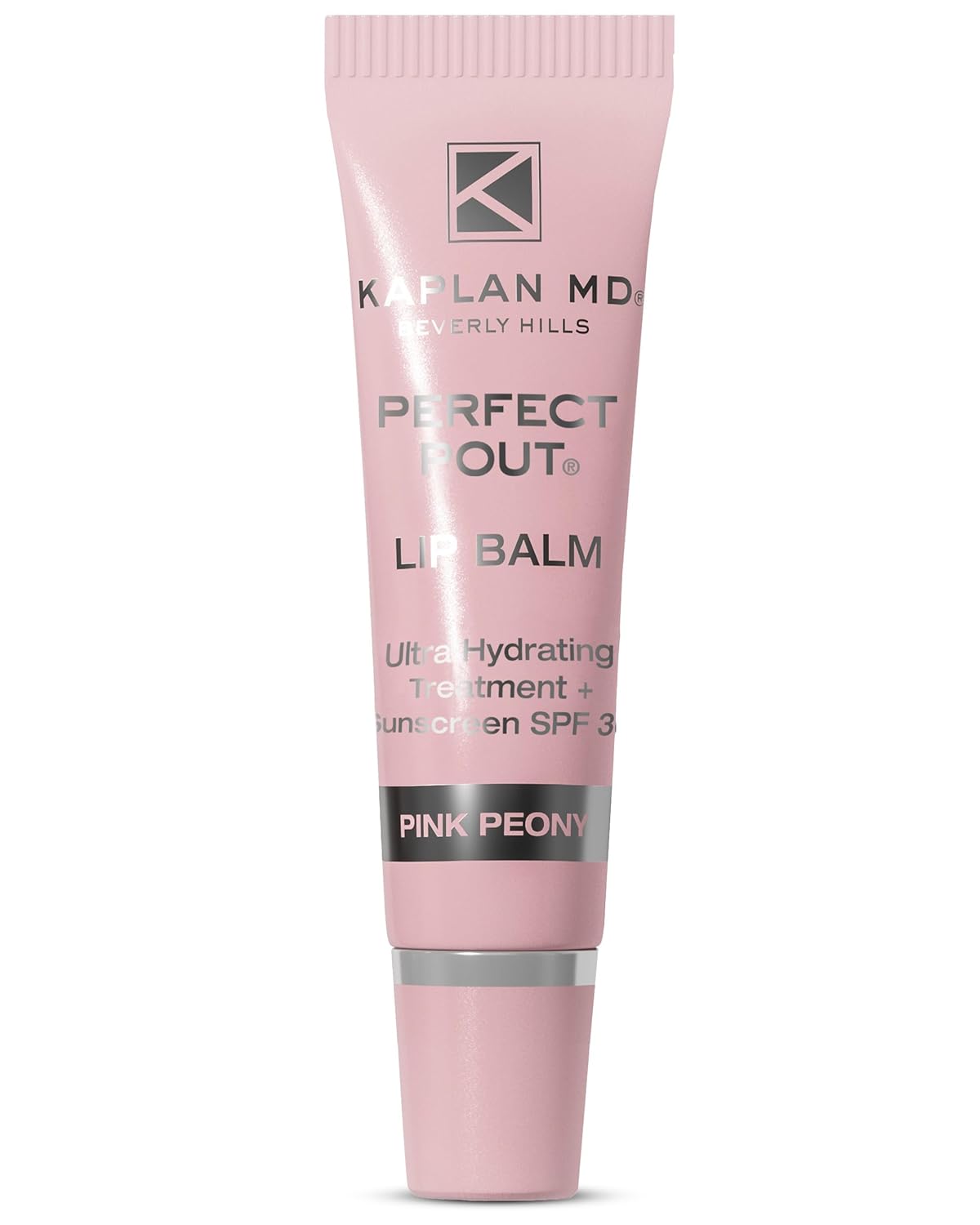 KAPLAN MD Perfect Pout SPF Lip Balm - Ultra Hydrating Lip Treatment for Dry, Chapped Lips - Sunscreen SPF 30 - Smooths Fine Lines - Glossy Finish - Non-Sticky Texture - Pink Peony