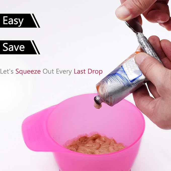 2pcs Tube Toothpaste Squeezer Keys, Metal Hair Dye Color Key Roller Dispenser Wringer Tool