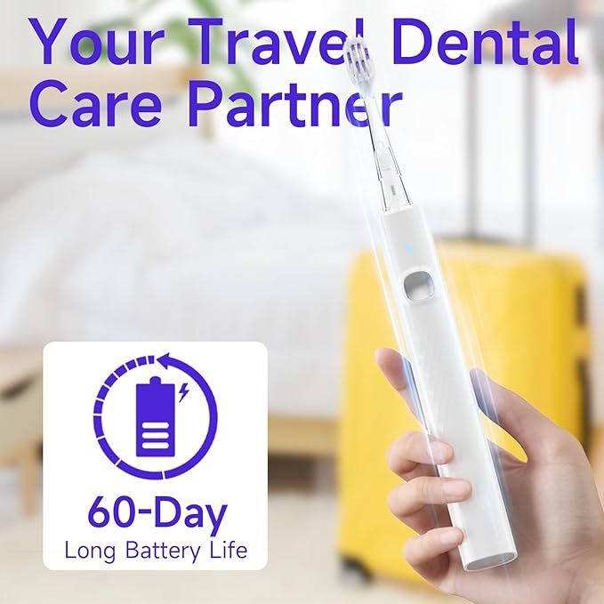 Dr.Hiseki Sonic Electric Toothbrush for Adults - 38000 VPM Deep Clean and 4 Cleaning Modes, Rechargeable Toothbrush, 3-Hour Fast Charge, 60 Days Long Battery Life. IPX7 Waterproof (White)