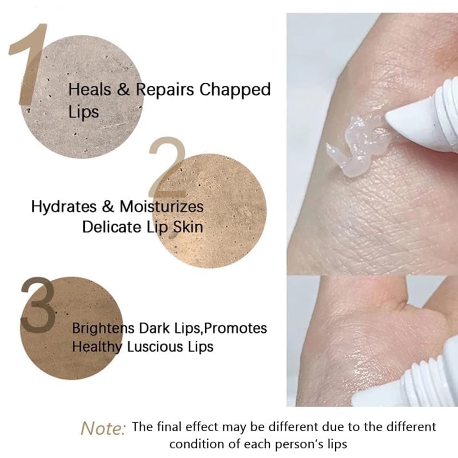 Lip Serum, Dark Lip Treatment, Lip Balm, Lip Brightening Pink Lip, Vitamin E Lip Essence, Remove Dark Lips Moisturizer for Dry Lips, Lighten Lip Lines (5pc)