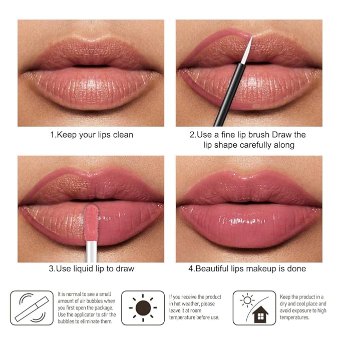 Kaely Longwear No-Budge Lipstick for Women, Highly Pigmented Liquid Lip Color Makeup, Non-Transfer Lip Gloss Stain Waterproof Smudge Proof 24 Hour, Instant Shine, Vegan & Cruelty-Free, 01 CHEEKY