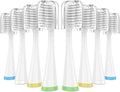 Sensitive Gum Care Replacement Brush Heads for Waterpik Complete Care 5.0/9.0 (CC-01/WP-861), STRB-3WW, Ultra Soft Bristles with Cover, Sonic Electric Tooth Brush Refill Heads (8-Pack, White)