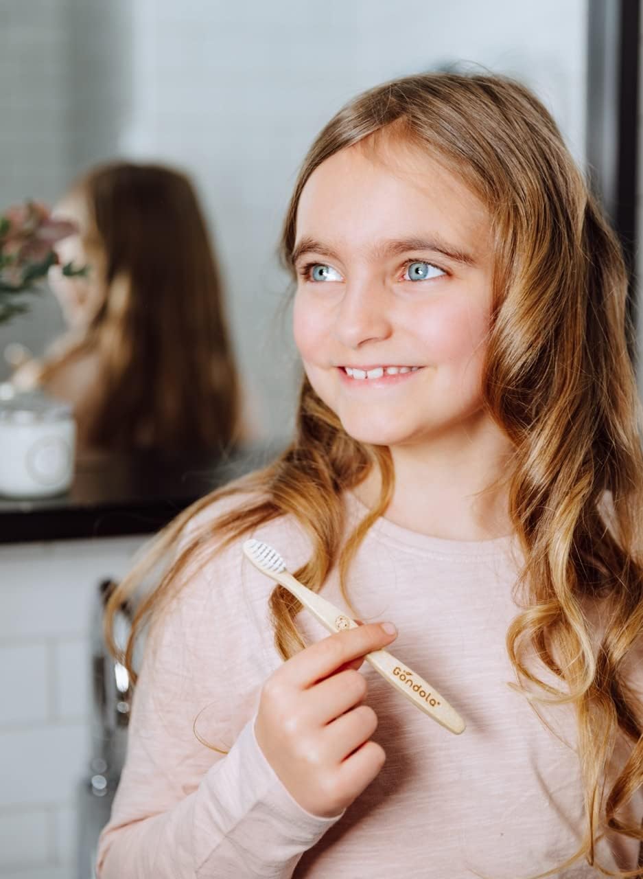 Gondola Bamboo Toothbrush (Kids - 4 Count (Pack of 1))