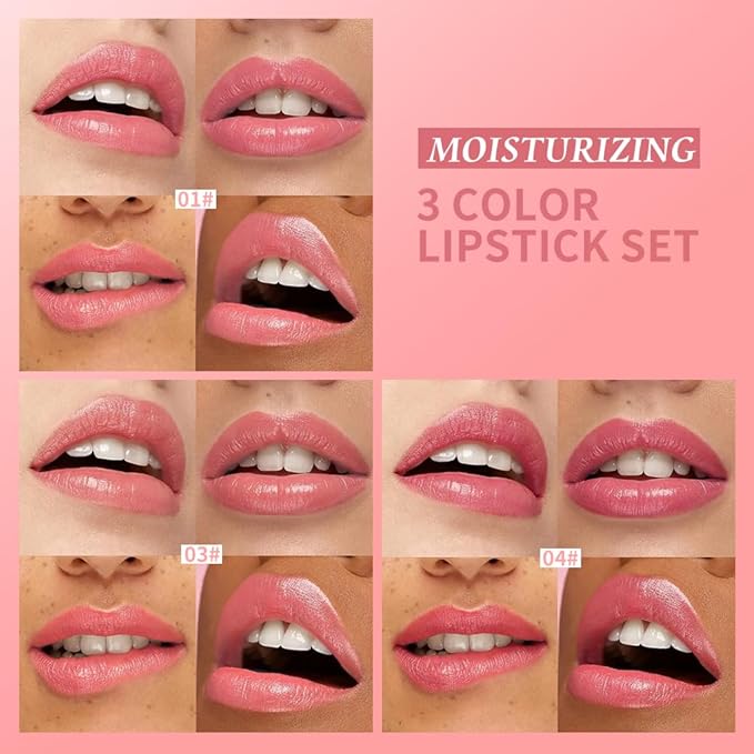 Lip Stain Hydrating High Shine – Lightweight Non-Sticky Glossy Lip Tint, Mirror Shine Moisturizing Lip Makeup for Plump & Full Lips, Long-Lasting Rich Color Lip Glaze, Soft Smooth Lip Gloss 01+03+04