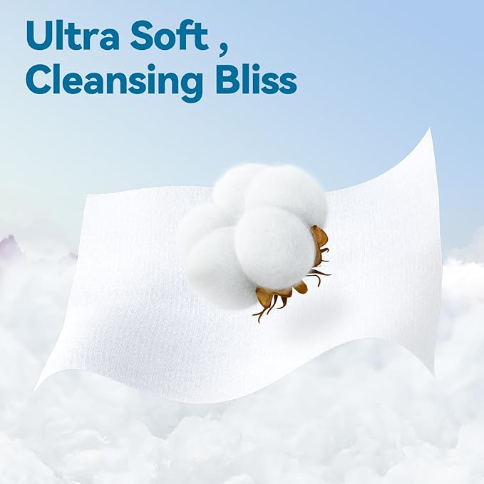 Winner Cotton Face Towels, 100% USDA Biobased Facial Towelettes, Disposable Face Towel XL, Odor-Free, Ultra Soft Makeup Remover Wipes for Sensitive Skin, Biodegradable, 100 Ct, Pack of 1