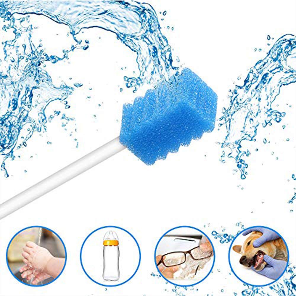 250 Count, ZIZNBA Mouth Swabs Sponge, Disposable Oral Swabs Sterile Unflavored Swabsticks