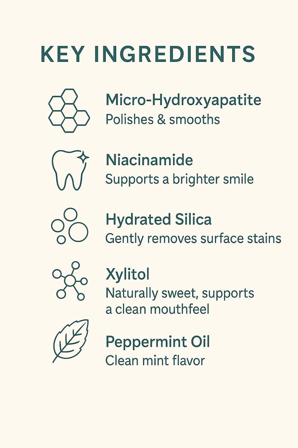 KLARI Niacinamide Whitening Toothpaste – Fluoride-Free with Micro Hydroxyapatite – Helps Brighten Your Smile – 4.23 oz