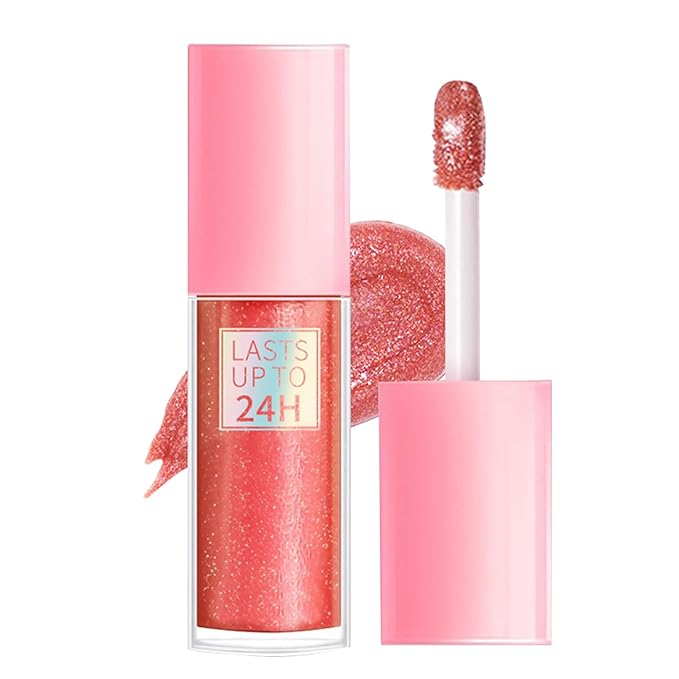 Shimmery Lip Gloss - Glossy Moisturizing Plumper, Glitter Shine, Hydrating Balm With Applicator | High Shine For Full Luscious Lips, Lightweight Oil Smooth Care, Non Sticky Tint Party Daily Makeup
