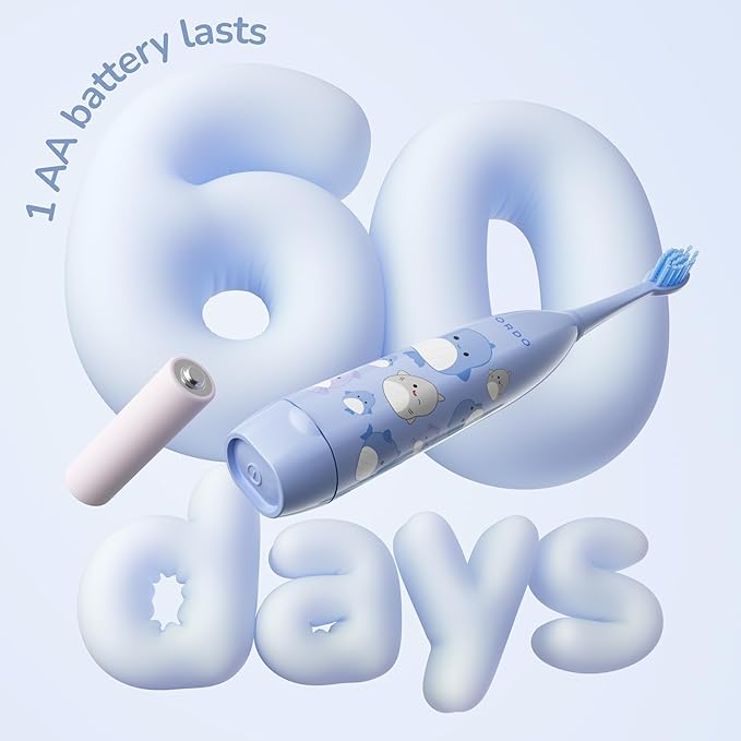 ORDO Squishmallows Toothbrush, Sonic Battery Toothbrushes for Kids, Soft Bristles, Extra Brush Head Inc, Gift for Kids Aged 4 Years and Up, Battery Included, Samir