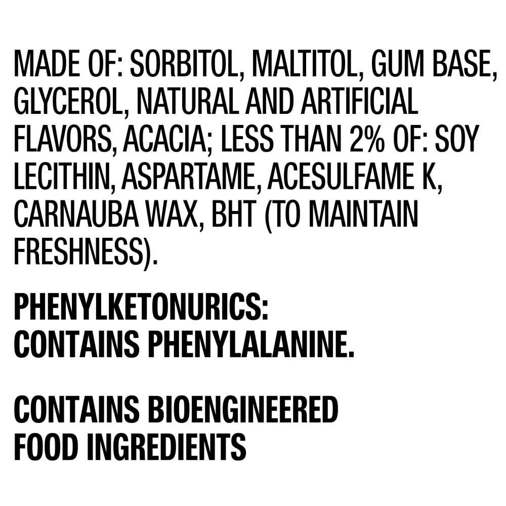 ECLIPSE Peppermint Sugar-Free Chewing Gum - 8 Packs, 18-Count Each Gum Packs