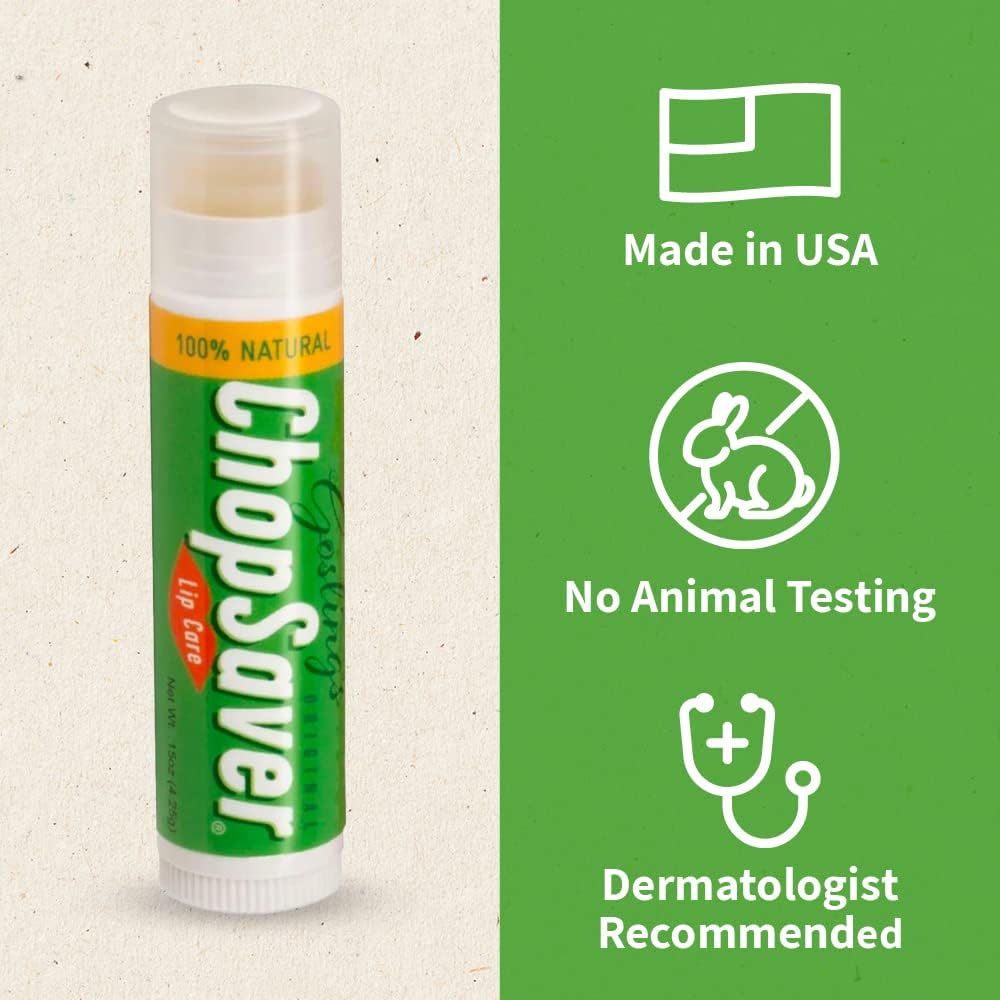 Gosling's Original ChopSaver Lip Care, All Natural Hydrating Lip Balm, Chapstick for Musicians and More, Effective Relief for Dry, Cracked Lips and Skin, Made in USA, 0.15 Oz (Pack of 6)