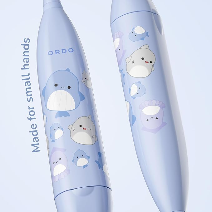 ORDO Squishmallows Toothbrush, Sonic Battery Toothbrushes for Kids, Soft Bristles, Extra Brush Head Inc, Gift for Kids Aged 4 Years and Up, Battery Included, Samir