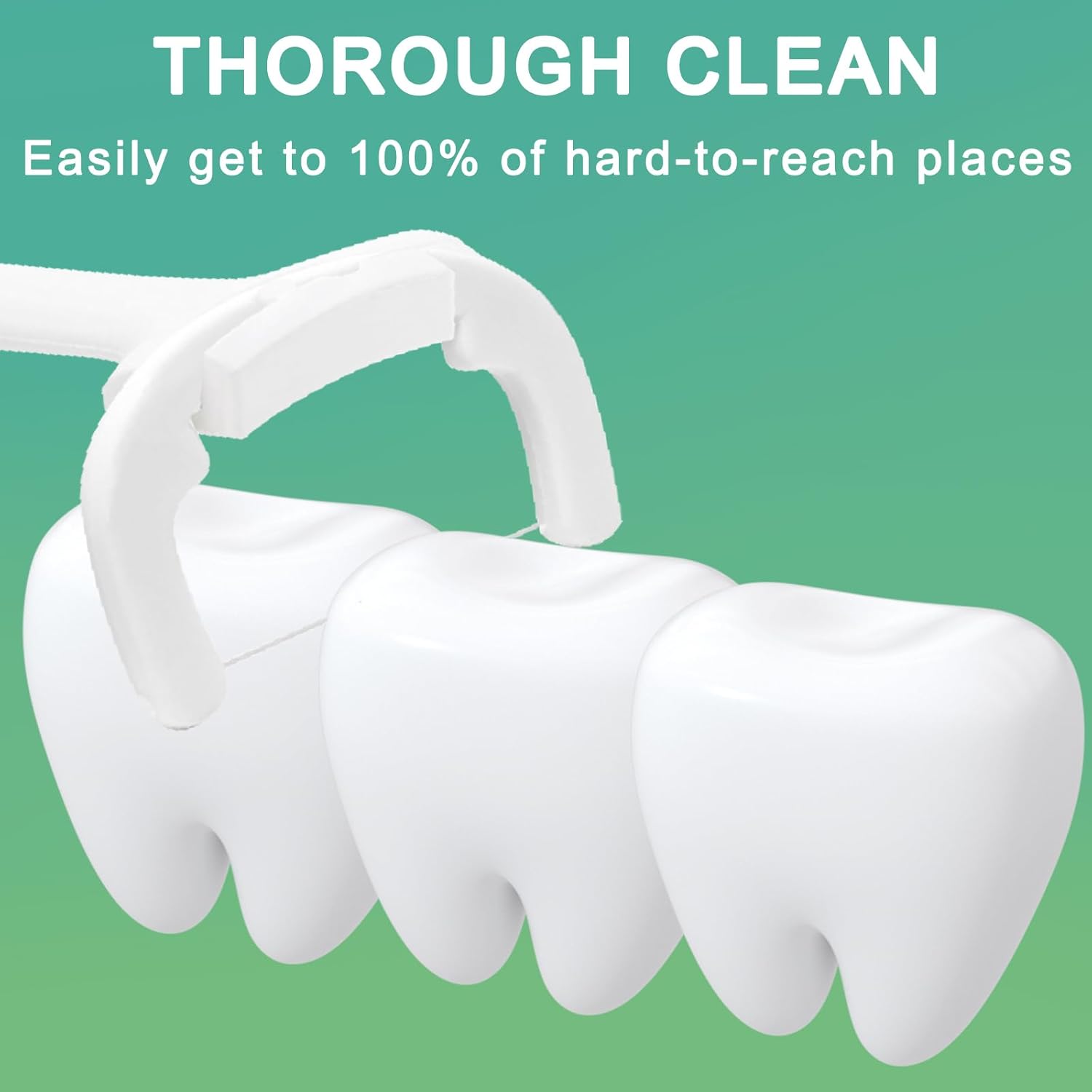 Ultraclean Access Flosser Refill Heads, Effective Plaque Removal for Proper Oral Care & Hygiene, Durable Flosser Refill Heads, PFAS Free, 130ct