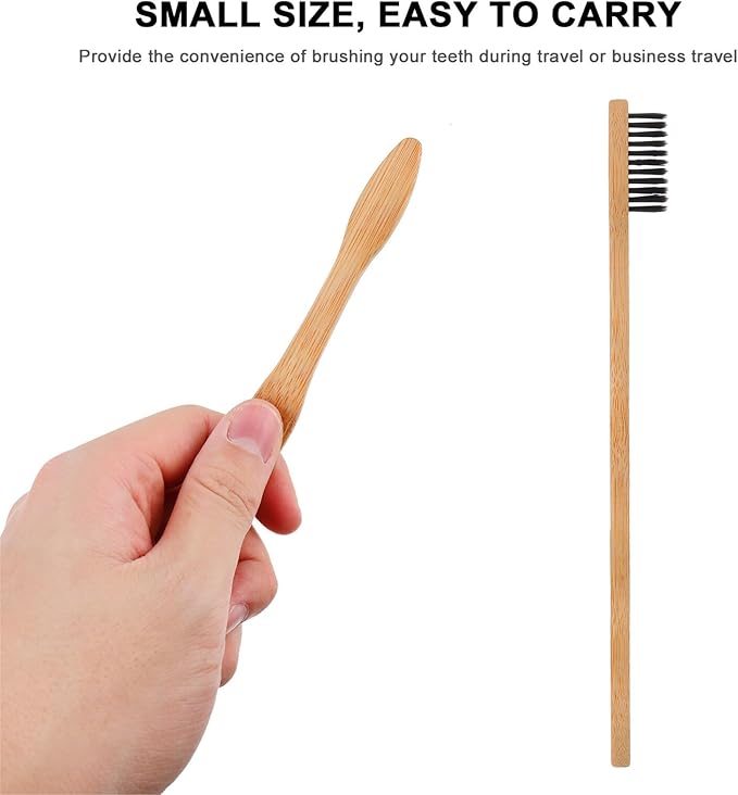 20 Pcs Biodegradable Natural Toothbrushes for Adults Soft Bristles with Comfortable Handle Oral