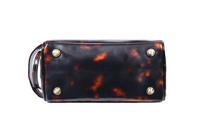 10" Premium Leather Toiletry Travel Pouch With Waterproof Lining | King-Size Handcrafted Vintage Dopp kit By Aaron Leather Goods (Canary Brown)