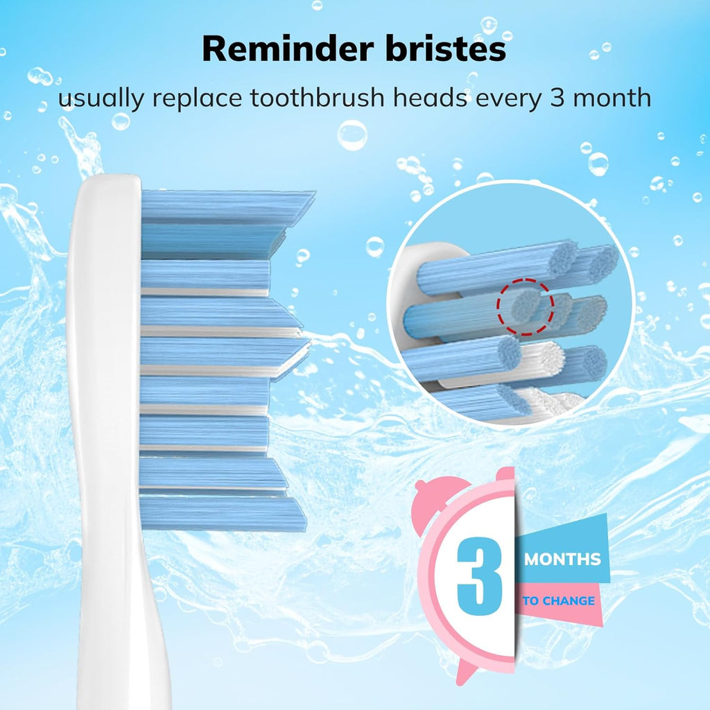 Replacement Toothbrush Heads for Philips Sonicare E-Series Essence Xtreme Elite Advance and CleanCare Screw-On Toothbrush Handles,6 Pack Soft Dupont Bristles Electric Toothbrush Replacement Heads