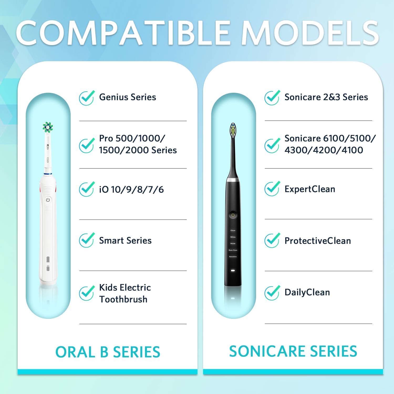 Electric Toothbrush Travel Case, Hard Storage Case with 6pcs Electric Toothbrush Caps