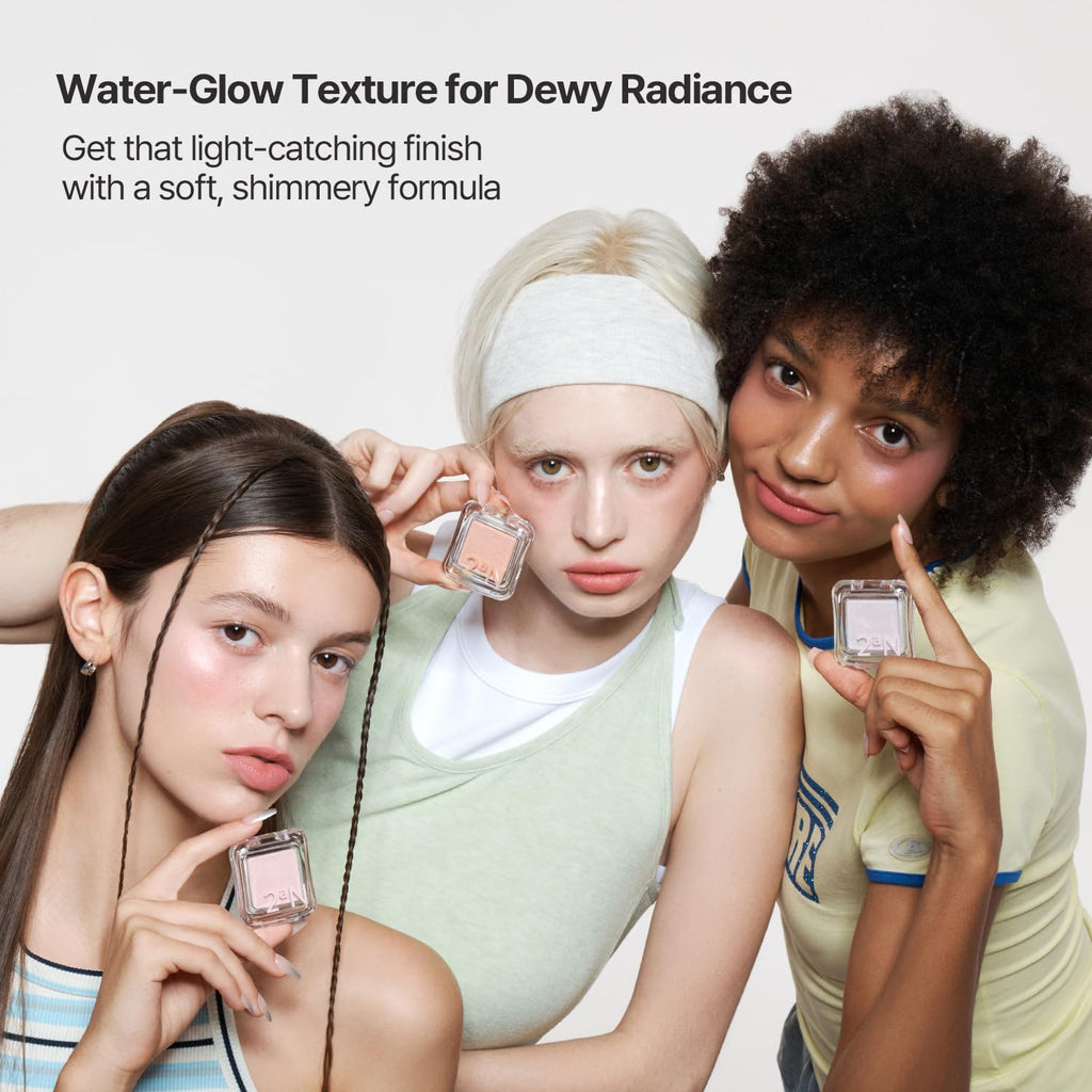 2aN Pure Glash Highlighter GN01 Lime Bomb – Glass-Like Sheen Powder Highlighter for a Natural, Radiant Glow | Buildable, Long-Lasting, Lightweight