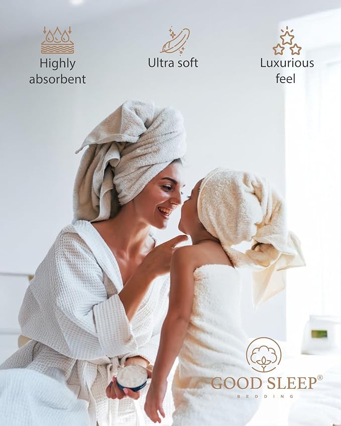 100% Cotton Bath Towels, Pack of 2 Towels for Bathroom, Luxury 700 GSM Bath Towel, Highly Absorbent Bathroom Towel Set, 30 x 60 Inches Large Bath Towels,Super Soft & Quick Dry Towel Set, Light Gray