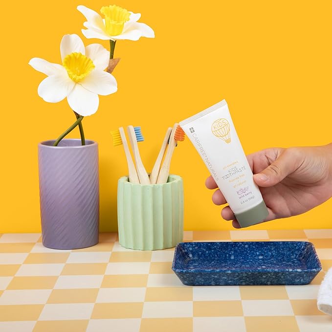 CariFree Naturals Kids Toothpaste | Fluoride-Free, 40% Xylitol, Organic Wild Berry Flavor, pH Elevated, Safe if Swallowed, Sugar-Free, 2.4 oz, Dentist Developed (Pack of 2)