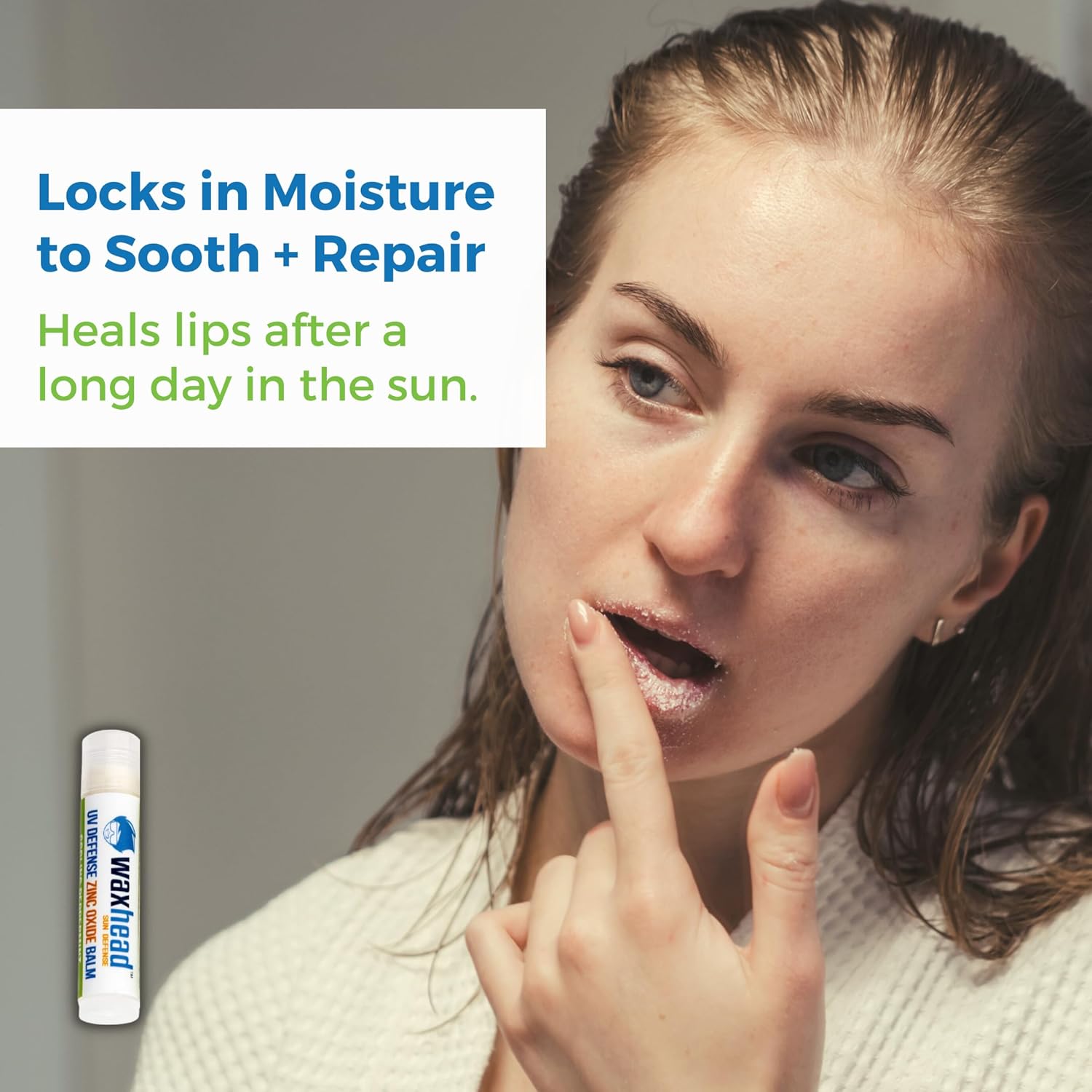 Waxhead Zinc Oxide Lip Balm – Reef Safe Sunscreen Lip Balm for Sensitive Skin, Non-Nano Waterproof Chapstick SPF with Lanolin + Shea Butter, Biodegradable Lip Sunscreen (Mint 4 Pack)