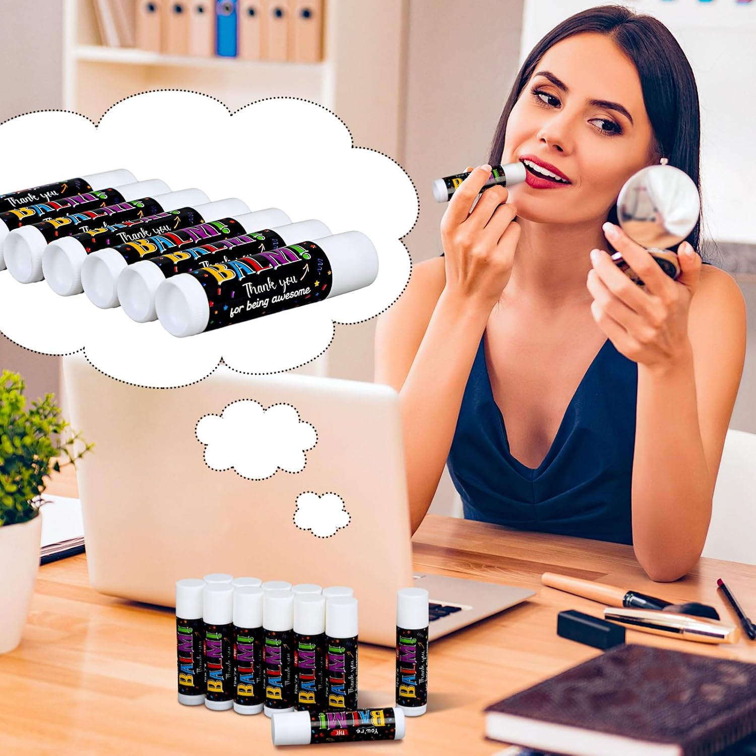 Christmas Appreciation Gifts Bulk Lip Balms Employee Team Appreciation Thank You Gifts Party Favors Stocking Stuffers for Xmas Nurse Teachers Volunteers Coworkers Staff(150 Pack)