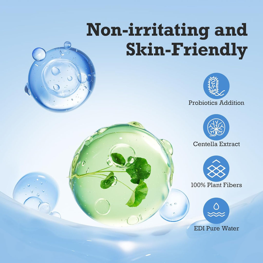 matern'ella Hanging Flushable Wipes Unscented Extra Large Corner-Connected Wet Wipes Adult Plant Based Fibers with Probiotics Alcohol Free Sewer Safe Butt Wipe Travel 3 Packs of 80 Wipes