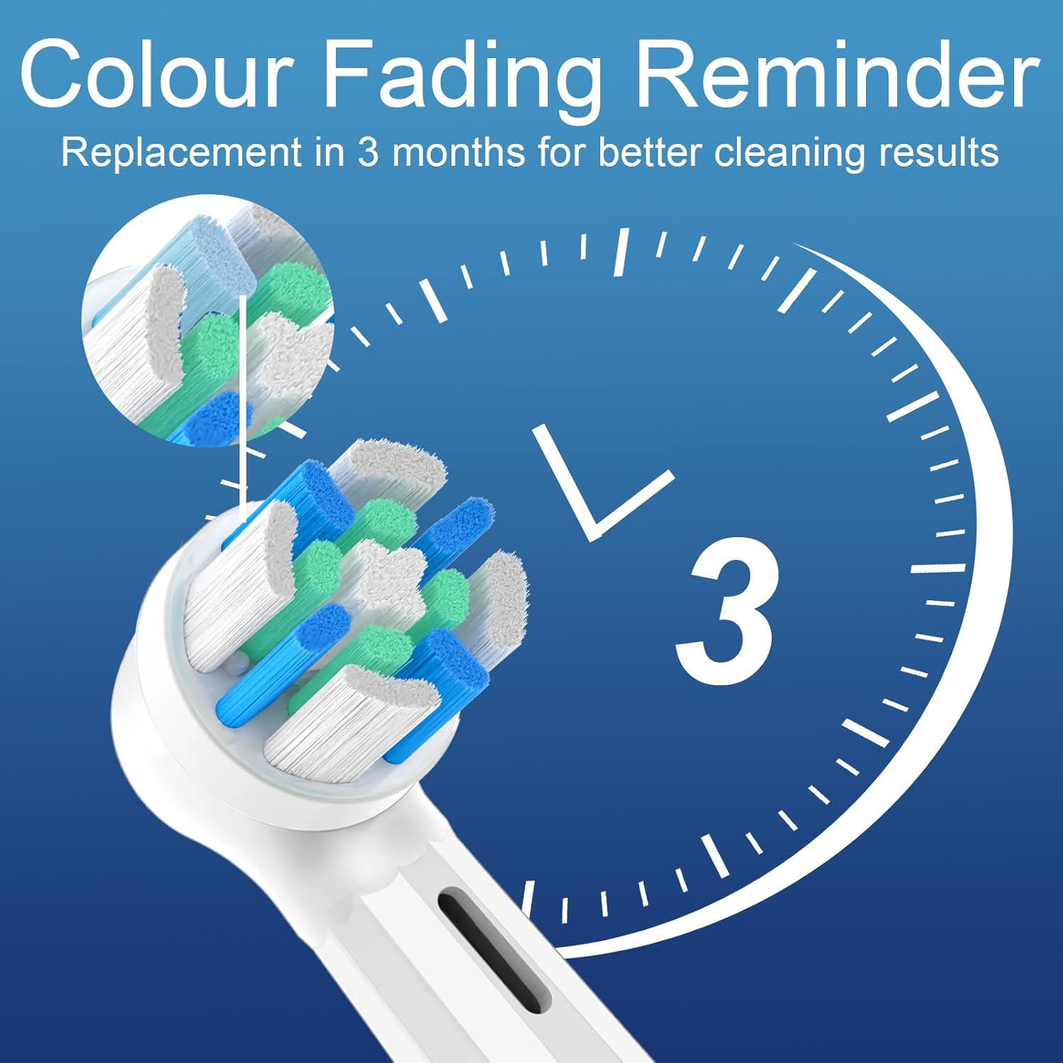 6 Pack Replacement Heads with Medium Soft Bristles Compatible with Oral b IO 2/3/4/5/6/7/8/9/10 Series Electric Toothbrush, IO Brush Heads Compatible with Oral b (White)