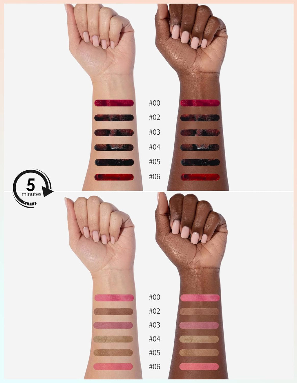 Erinde Peel Off Lip Liner Stain, Long Lasting Tattoo Lip Liner with Tweezer, Matte Finish, Waterproof Transfer Proof Lip Stain Peel Off, Non-Stick Cup Nude Lip Stain Lipliner, 02