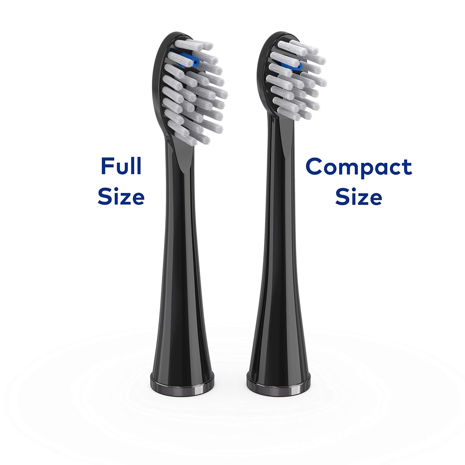 Waterpik Genuine Full Size Replacement Brush Heads With Covers for Sonic-Fusion Flossing Toothbrush SFFB-2EB, 2 Count Black