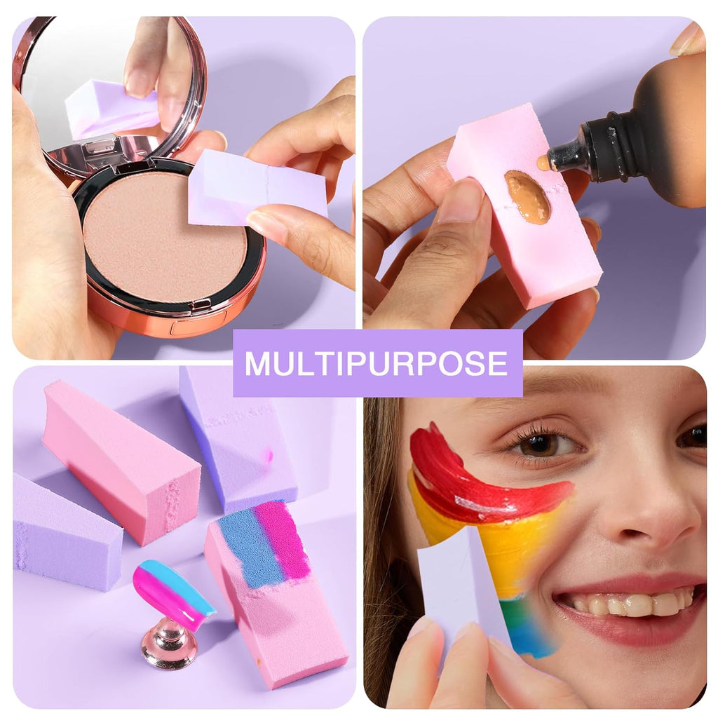 Teenitor 48 Pcs Makeup Sponges For Foundation, Latex Free Makeup Wedges Sponges For Liquid Cream Foundation Festival Halloween Makeup, Make Up Sponges For Face