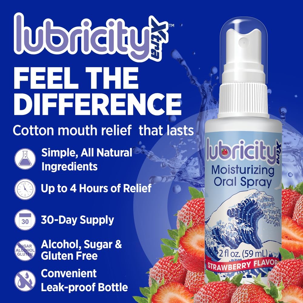 Dry Mouth Spray - Advanced Formula - Hyaluronic Acid and Xylitol, Saliva Substitute Moisturizing Oral Spray, The Most Satisfactory Solution in Dry Mouth Products (2 Fl. Oz., Strawberry)