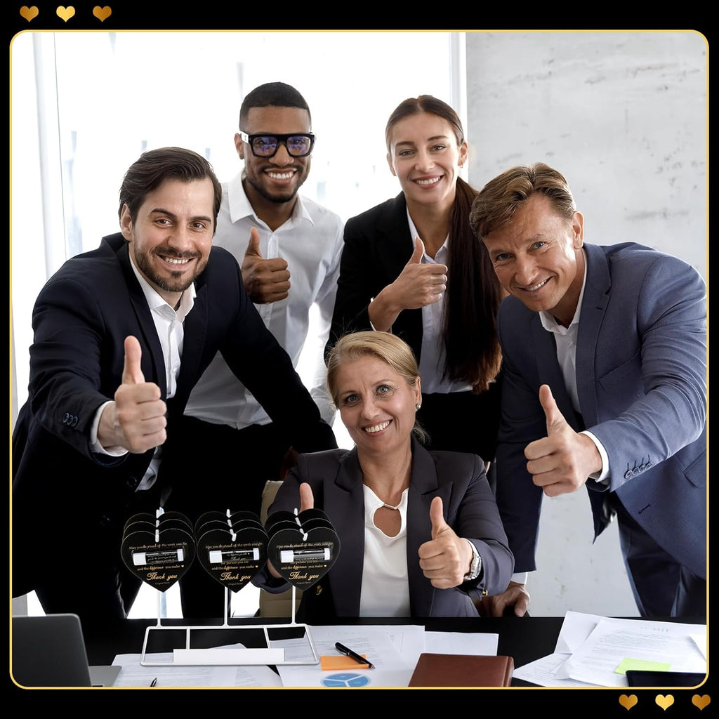 30 Pack Christmas Employee Appreciation Gift Lip Balms Bulk Staff Teacher Team Volunteer Thank You Gift Thanksgiving Christmas Appreciation Party Favor for Women Men(Heart,Black Gold)