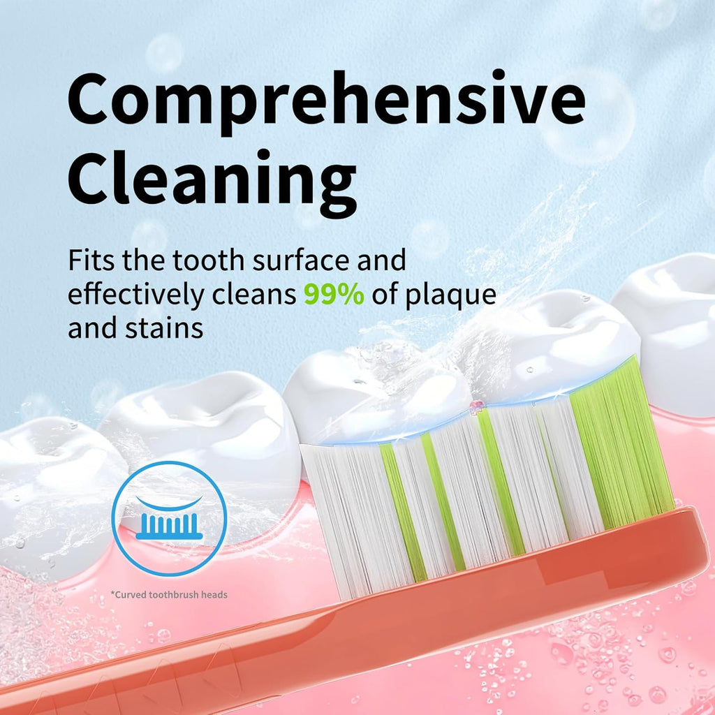 Replacement Toothbrush Heads Compatible with Philips One Sonicare Electric Toothbrush HY1200 HY1100, Tooth Brush Head Koi Red -10 Pack