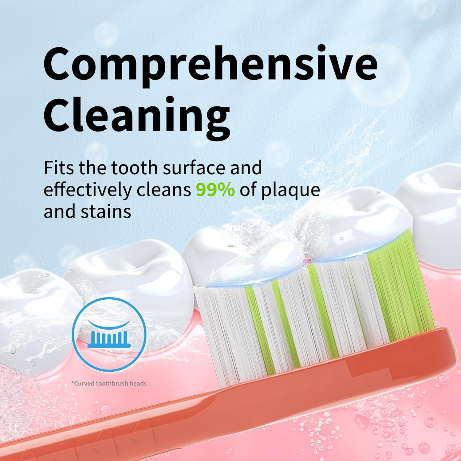 Replacement Toothbrush Heads Compatible with Philips One Sonicare Electric Toothbrush HY1200 HY1100, Tooth Brush Head Koi Red -10 Pack