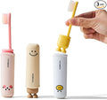 Folding Toothbrush with Built-in Cover, Perfect for Travel, Hiking & Camping, Compact & Portable, Toothbrush with Soft Bristles, for Adults & Kids (3 Count)