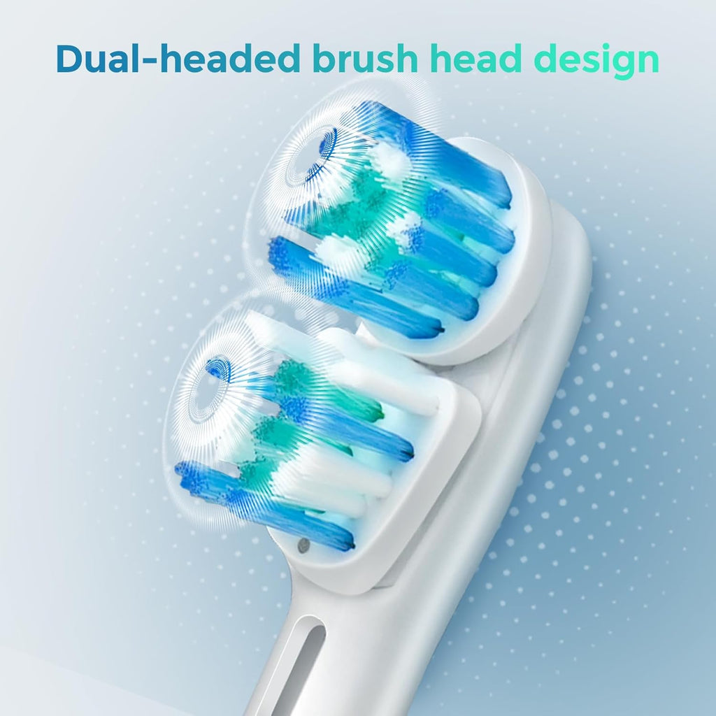 4 Pcs Double Heads Replacement Toothbrush Heads Compatible with Oral B Braun,Electric Toothbrush Heads Refill for Pro 500/1000/1500/3000/7000/8000/9600