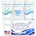 BERGMAN KELLY Rectangular Hotel Soap Bars, Shampoo & Conditioner 3-Piece Set (1 oz each, 150 pc, White Tea), Delight Guests with Revitalizing & Refreshing Mini Travel Toiletries & Bulk Amenities