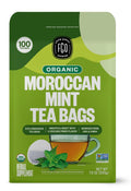 FGO Organic Moroccan Mint Green Tea, 100 Count, Eco-Conscious Tea Bags, Resealable Bag, Packaging May Vary (Pack of 1)