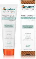Himalaya Botanique Whitening + Hydroxyapatite Toothpaste, Mint Flavor - Nano Hydroxyapatite to Support Remineralization and Restore Enamel, Appropriate for Sensitive Teeth - Vegan, Gluten Free, 4 oz
